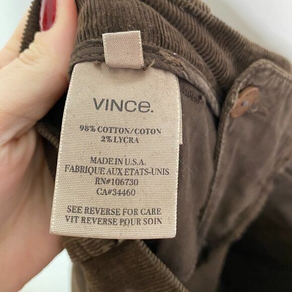 Vince Dark Brown Skinny Leg Corduroy Pants - Picture 7 of 7